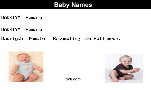 badriya baby names